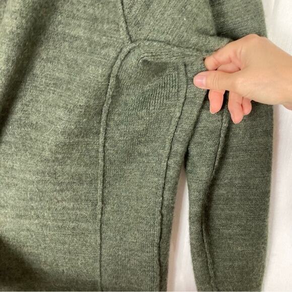 NWOT PAKA Sweater M Unisex”The Hoodie Alpaca Eucalyptus-Green”Aztec&Logo-Patches - Picture 8 of 11